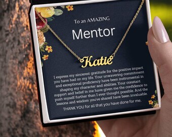 Personalized Name Necklace: Mentor Appreciation Gift