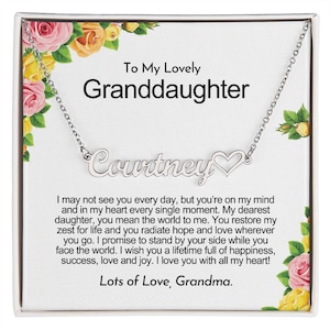 Personalized Name Necklace: Custom Granddaughter Gift