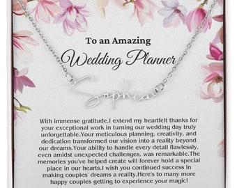 Personalized Name Necklace: Custom Wedding Planner Gift