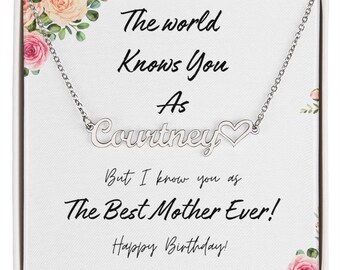 Personalized Birthday Gift for Best Mother Ever,Mother Necklace,Mother's Day Present for Mother,Customizable Mother Jewelry,Mothers Day Gift