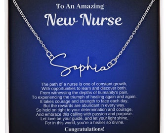 Personalized Name Necklace – Future Nurse Graduation Gift
