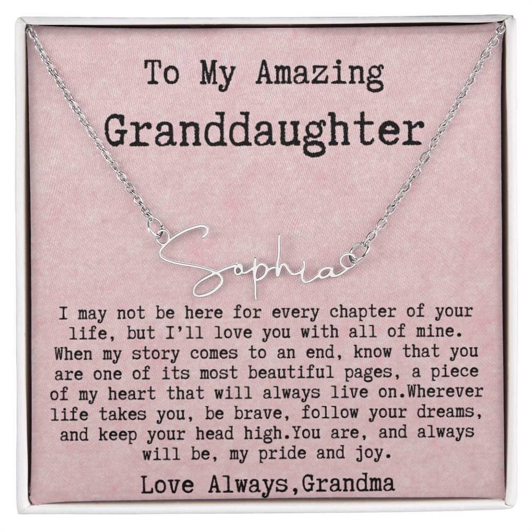 Granddaughter Necklace Necklace For Daughter Book Necklace For Granddaughter