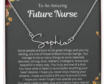 Personalized Name Necklace - Nursing Student Graduation Gift