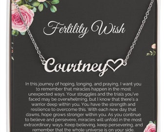 Personalized Fertility Gift • Infertility Gifts • Ivf Gifts • Miscarriage Gift • Fertility Necklace • Trying to conceive Gift Jewelry