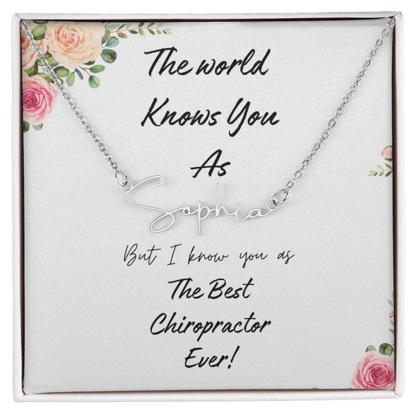 Personalized Gift for Chiropractor,Personalized Name Necklace Appreciation Gift for Her,Custom Dainty Name Necklace Jewelry,Customized Gift