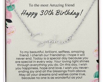 Personalized Name Necklace • 30th Birthday Gift for Her