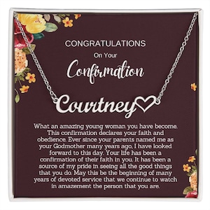 Personalized Confirmation Gifts for Girls, Personalized Name Necklace Baptism Gift, Confirmation Necklace Gift for Girls, Baptism Gift