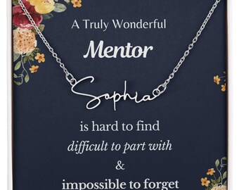 Personalized Mentor Gift Custom Name Necklace Jewelry
