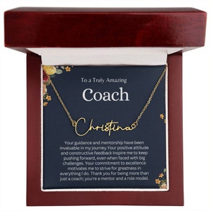 Personalized Name Necklace: Custom Coach Appreciation Gift