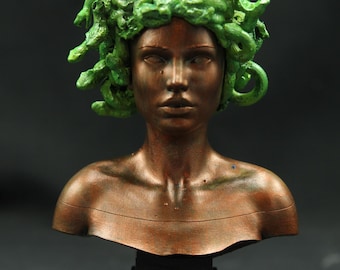Handmade Medusa bust - MADE TO ORDER