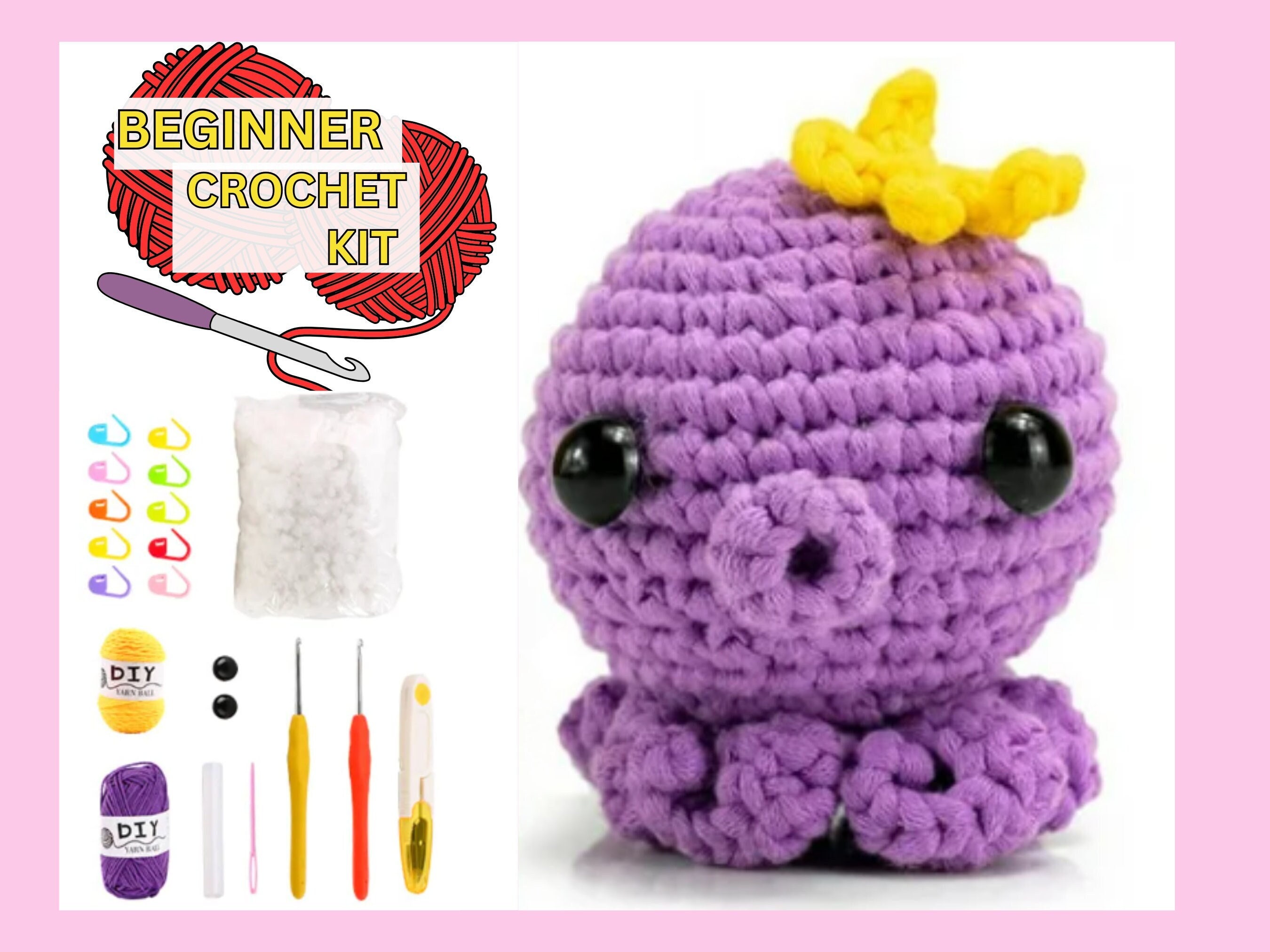CAT Crochet Kit Diy Amigurumi Easy Crochet Pattern 