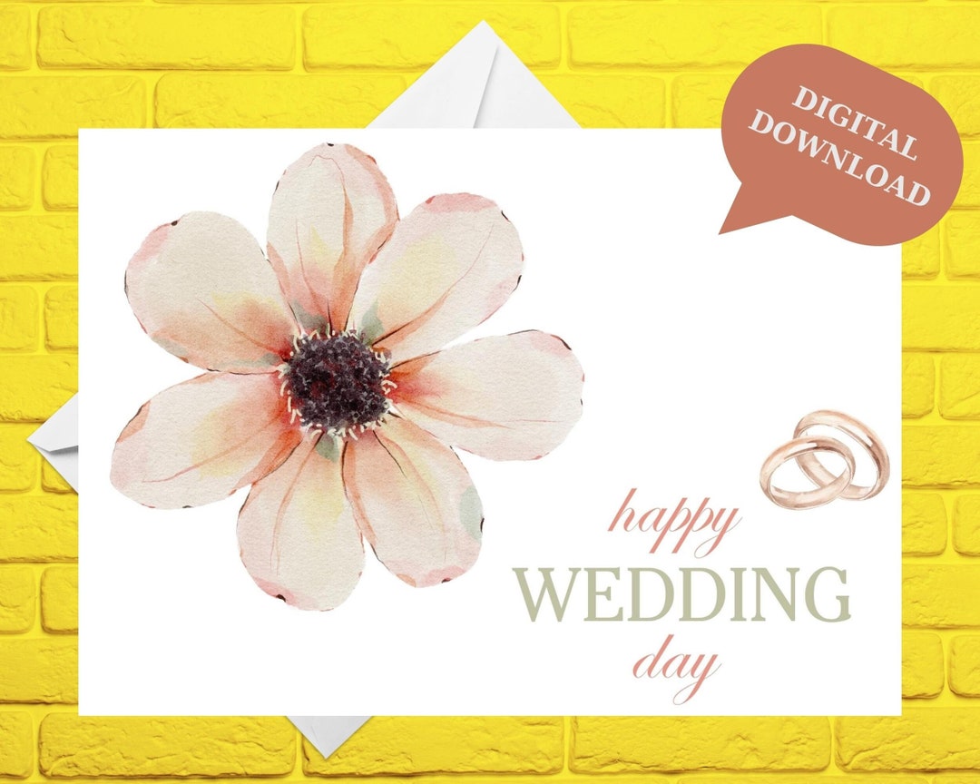 Wedding Printable Cards Wedding Congratulations Printable - Etsy