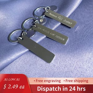 Personalisierter Schlüsselbund | Personalisierter Hochzeitspaar Schlüsselanhänger | Handgefertigtes Geschenk Edelstahl Metall Benutzerdefinierte Schlüsselbund | Schlüsselanhänger
