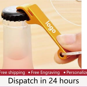Bottle Opener Key Ring Chain, Bulk Engraved Custom Key chain Bottle Openers, Personalized Bottle Opener, Portable Mini Beer Can Opener