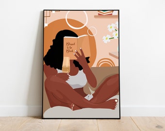 Arte della donna nera, arte moderna, arte murale della donna nera, arte murale della ragazza nera, arte murale africana, arte della ragazza nera, arte murale digitale, arte della moda