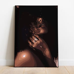 black woman art, black girl art, black woman wall art, black wall art, black woman art, black girl wall art, black art print, urban print