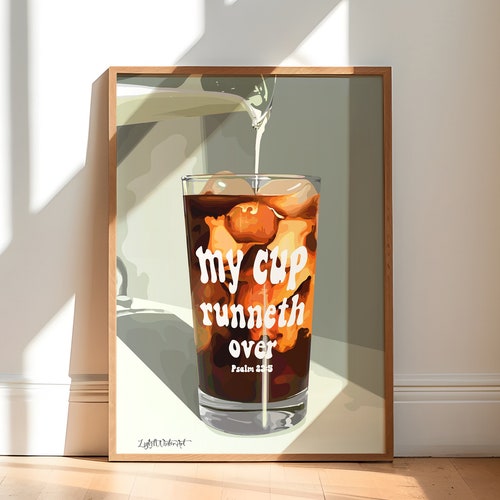 Coffee Art, Bible Verse Art, Black Woman Wall Art, Black Girl Wall Art, African wall art, Black girl art, Wall Art Digital, Coffee art