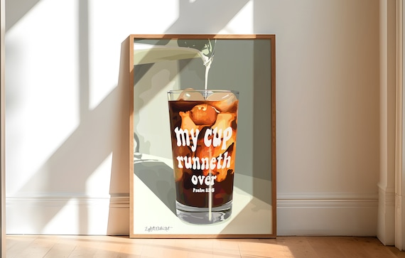 Coffee Art, Bible Verse Art, Black Woman Wall Art, Black Girl Wall Art, African wall art, Black girl art, Wall Art Digital, Coffee art