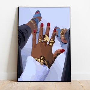 black art, black girl art, black woman wall art, black wall art, black woman art, black girl wall art, black art print, urban digital print