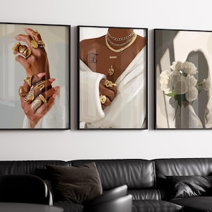 4 set art, Black Woman Art, Modern Art, Black Woman Wall Art, Black Girl Wall Art, African wall art, Black girl art, Wall Art Digital