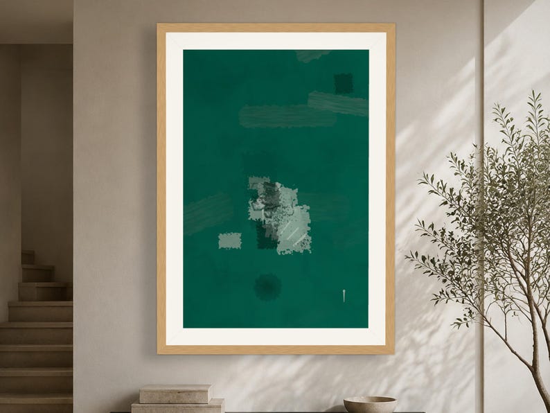 Emerald Green Wall Art – Fractal Art Print, Printable Digital Download image 12