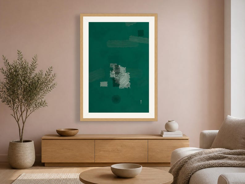 Emerald Green Wall Art – Fractal Art Print, Printable Digital Download image 15