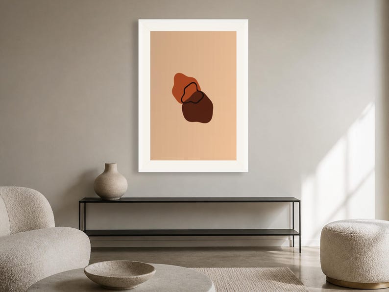 Terracotta and Brown Fractal Art Print – Earth Tone Wall Art, Printable Digital Download image 10