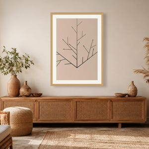 Neutral Fractal Art - Boho Earth Tone Print, Printable Digital Download image 3