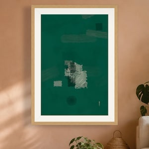 Emerald Green Wall Art – Fractal Art Print, Printable Digital Download image 1