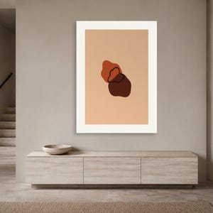 Terracotta and Brown Fractal Art Print – Earth Tone Wall Art, Printable Digital Download image 2