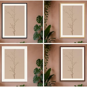 Earth Tone Abstract Art Print - Boho Tree Wall Decor, Printable Digital Download image 4