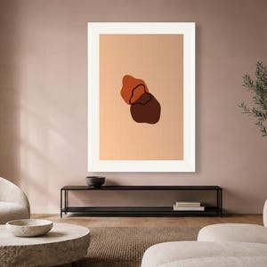Terracotta and Brown Fractal Art Print – Earth Tone Wall Art, Printable Digital Download image 1