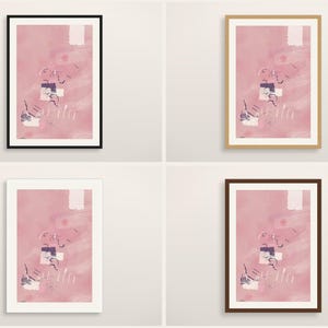 ブラッシュピンクの抽象的なフラクタルアートプリント – 印刷可能なデジタルダウンロード 画像 4