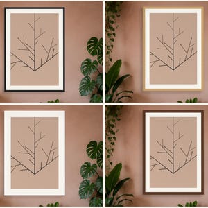 Neutral Fractal Art - Boho Earth Tone Print, Printable Digital Download image 4