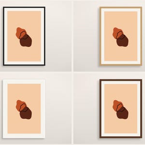 Terracotta and Brown Fractal Art Print – Earth Tone Wall Art, Printable Digital Download image 4
