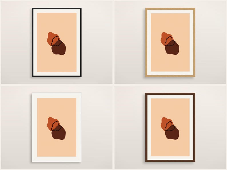 Terracotta and Brown Fractal Art Print – Earth Tone Wall Art, Printable Digital Download image 4