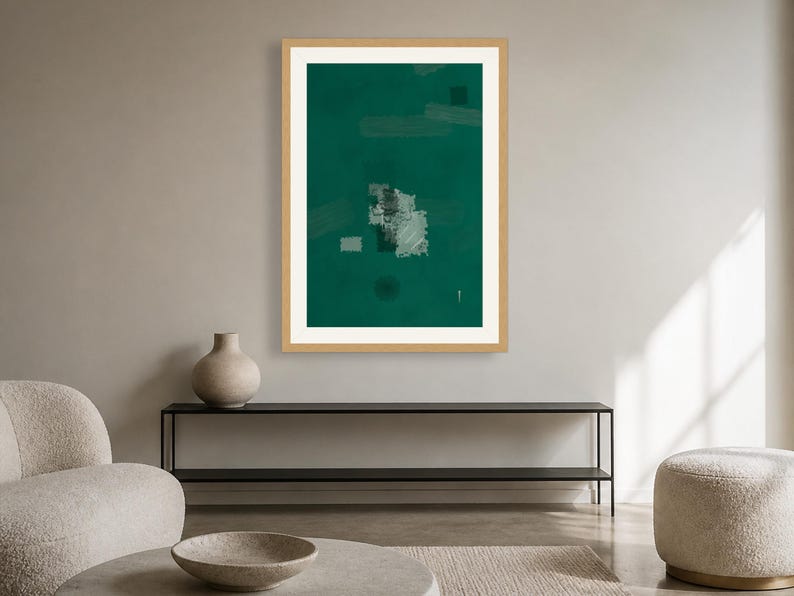 Emerald Green Wall Art – Fractal Art Print, Printable Digital Download image 10