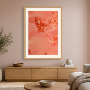Coral Terracotta Fractal Art Print - Modern Earth Tone, Printable Digital Download image 2