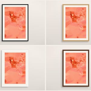 Coral Terracotta Fractal Art Print - Modern Earth Tone, Printable Digital Download image 4