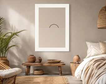 Neutral Abstract Art Print – Boho Earth Tone Print, Printable Digital Download