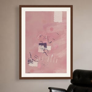 ブラッシュピンクの抽象的なフラクタルアートプリント – 印刷可能なデジタルダウンロード 画像 1