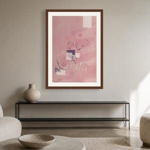 ブラッシュピンクの抽象的なフラクタルアートプリント – 印刷可能なデジタルダウンロード 画像 2