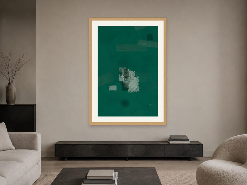 Emerald Green Wall Art – Fractal Art Print, Printable Digital Download image 13
