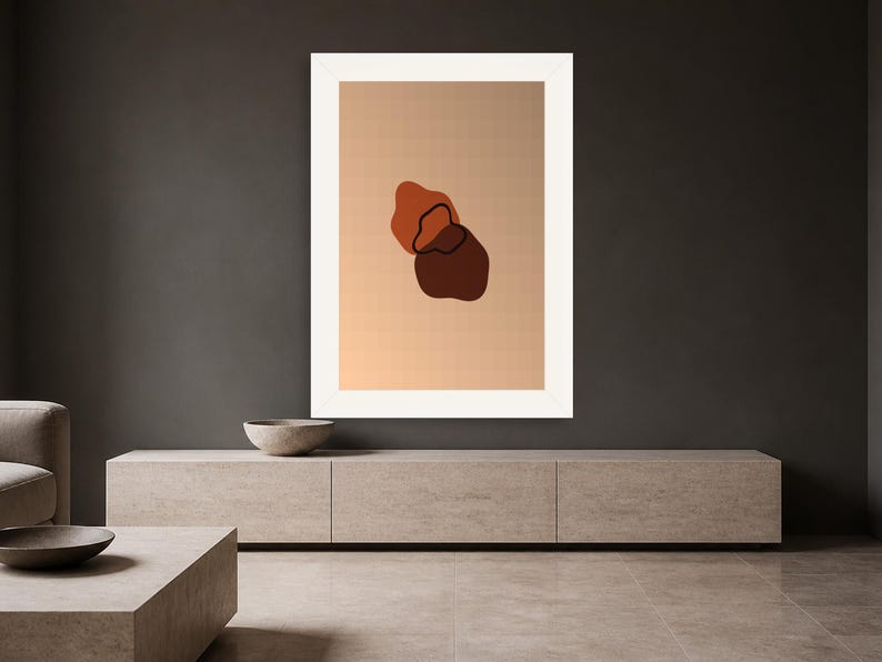 Terracotta and Brown Fractal Art Print – Earth Tone Wall Art, Printable Digital Download image 12