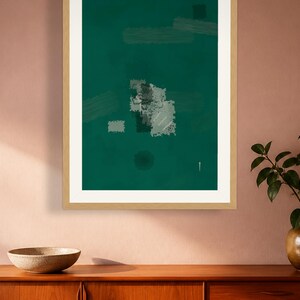 Emerald Green Wall Art – Fractal Art Print, Printable Digital Download image 2