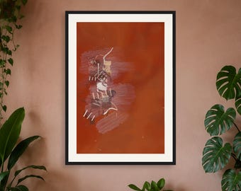 Terracotta Fractal Art Print – Boho Earth Tone, Printable Digital Download