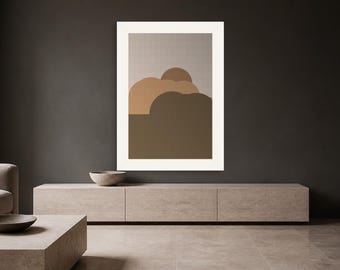 Olive Abstract Art – Boho Earth Tone Print, Printable Digital Download