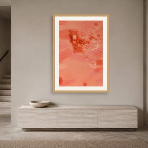 Coral Terracotta Fractal Art Print - Modern Earth Tone, Printable Digital Download image 1