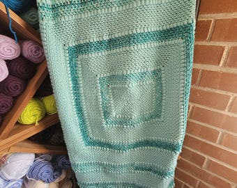 Manta de ganchillo - Azul