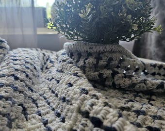 Manta para bebé - Blanco y azul